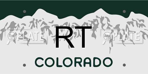RT Colorado License Plate