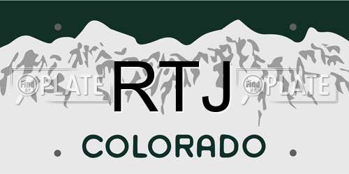 RTJ Colorado License Plate