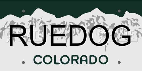 RUEDOG Colorado License Plate