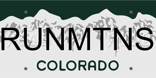 RUNMTNS Colorado License Plate