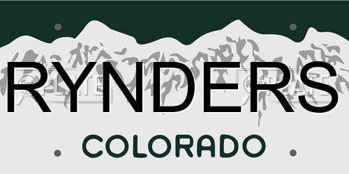 RYNDERS Colorado License Plate