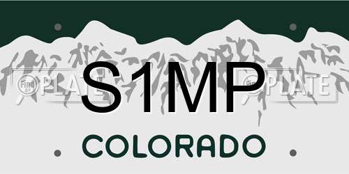 S1MP Colorado License Plate