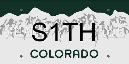 S1TH Colorado License Plate