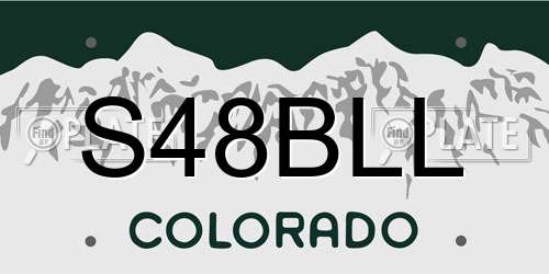 S48BLL Colorado License Plate