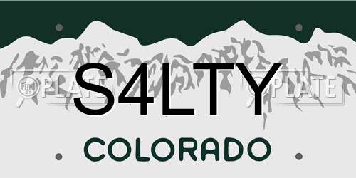 S4LTY Colorado License Plate