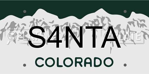 S4NTA Colorado License Plate