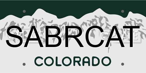 SABRCAT Colorado License Plate
