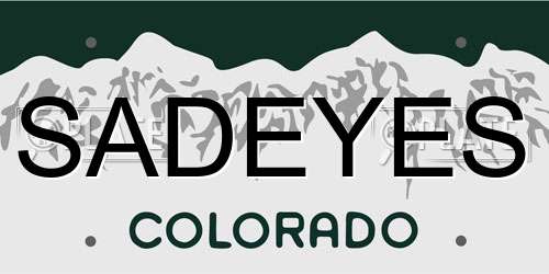 SADEYES Colorado License Plate