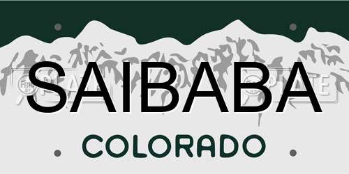 SAIBABA Colorado License Plate