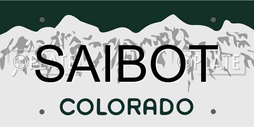 SAIBOT Colorado License Plate