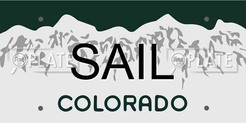 SAIL Colorado License Plate