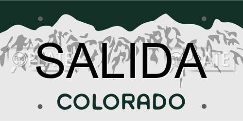 SALIDA Colorado License Plate