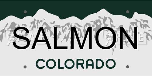 SALMON Colorado License Plate