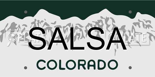 SALSA Colorado License Plate