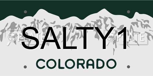 SALTY1 Colorado License Plate