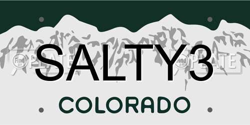 SALTY3 Colorado License Plate