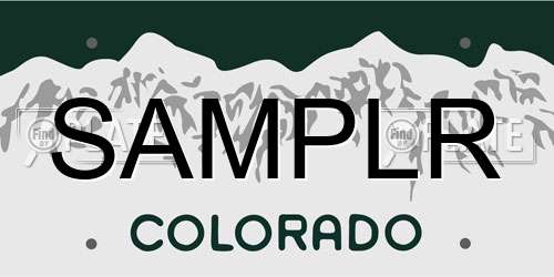 SAMPLR Colorado License Plate