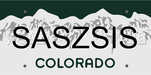 SASZSIS Colorado License Plate