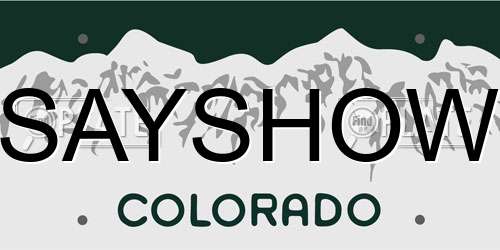 SAYSHOW Colorado License Plate