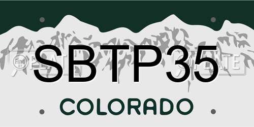 SBTP35 Colorado License Plate