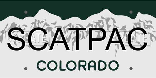 SCATPAC Colorado License Plate