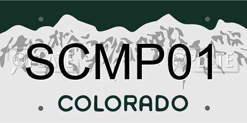 SCMP01 Colorado License Plate
