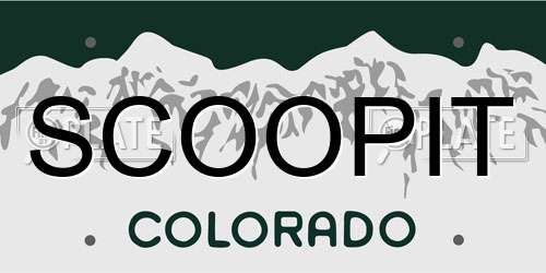 SCOOPIT Colorado License Plate