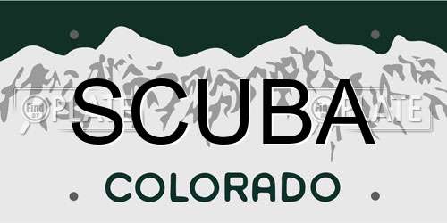 SCUBA Colorado License Plate