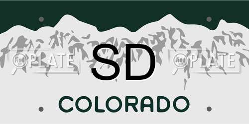 SD Colorado License Plate