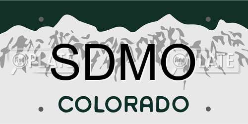 SDMO Colorado License Plate