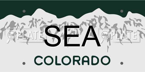 SEA Colorado License Plate