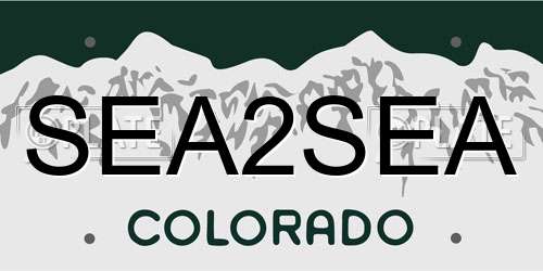 SEA2SEA Colorado License Plate