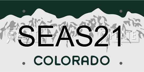 SEAS21 Colorado License Plate