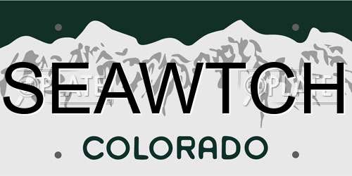 SEAWTCH Colorado License Plate