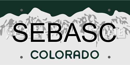 SEBASC Colorado License Plate
