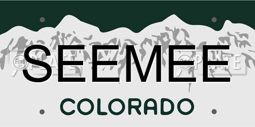 SEEMEE Colorado License Plate