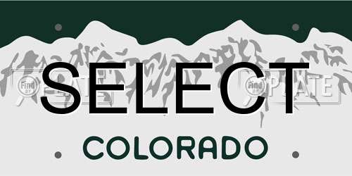 SELECT Colorado License Plate