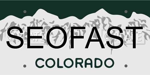 SEOFAST Colorado License Plate
