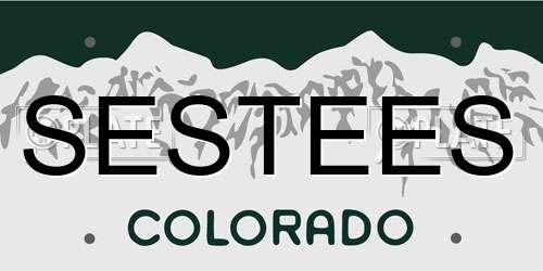 SESTEES Colorado License Plate