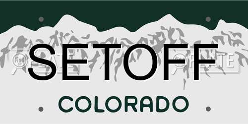 SETOFF Colorado License Plate