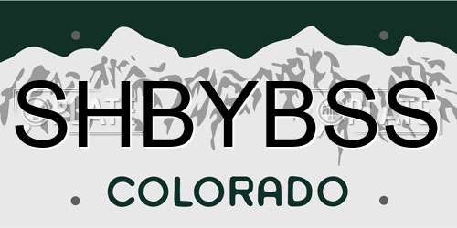 SHBYBSS Colorado License Plate