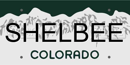 SHELBEE Colorado License Plate