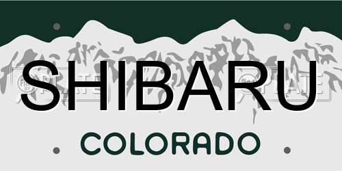 SHIBARU Colorado License Plate