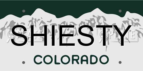SHIESTY Colorado License Plate