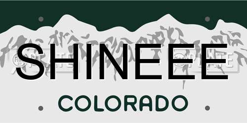 SHINEEE Colorado License Plate
