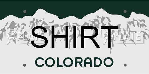 SHIRT Colorado License Plate