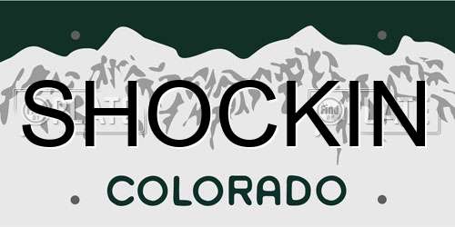 SHOCKIN Colorado License Plate