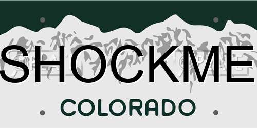 SHOCKME Colorado License Plate