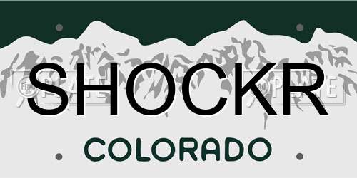 SHOCKR Colorado License Plate