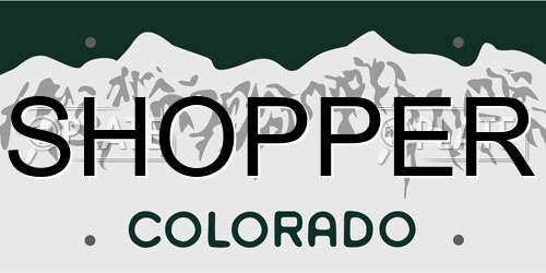 SHOPPER Colorado License Plate